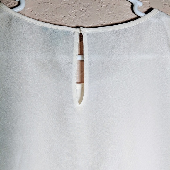 Ann Taylor ivory 💯 silk career blouse size Small - Picture 5 of 6